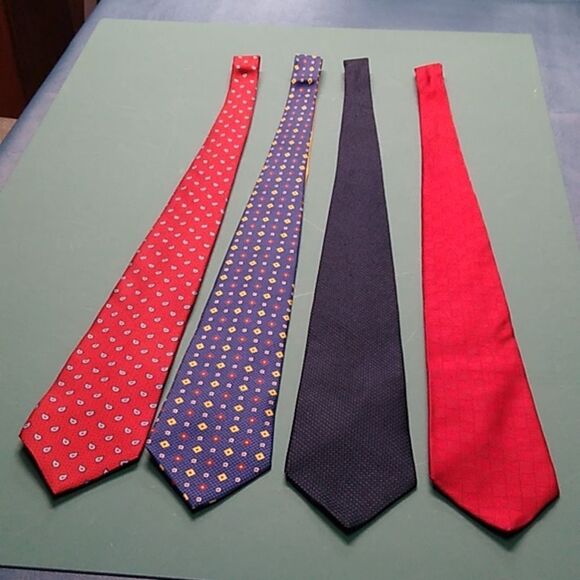 Tommy Hilfiger Red, Blue and Yellow Silk Ties - Picture 9 of 9
